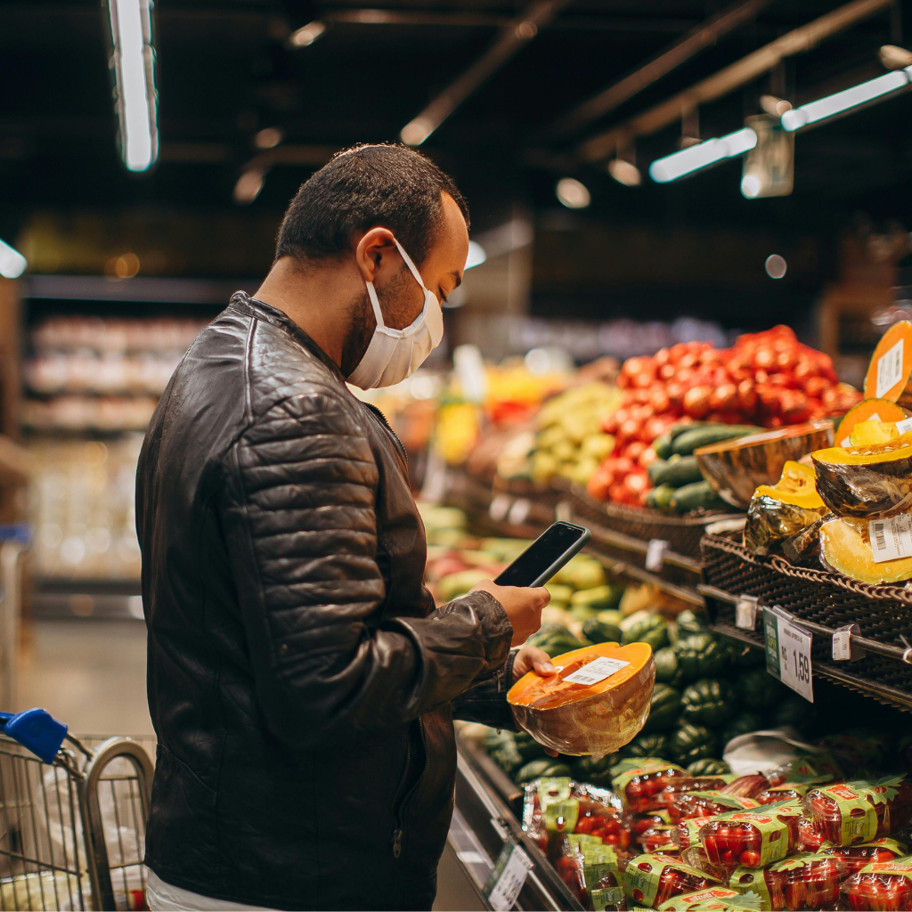 a man purchasing grocery.